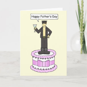 Carte Humour de dessin de Fête des pères gay heureux