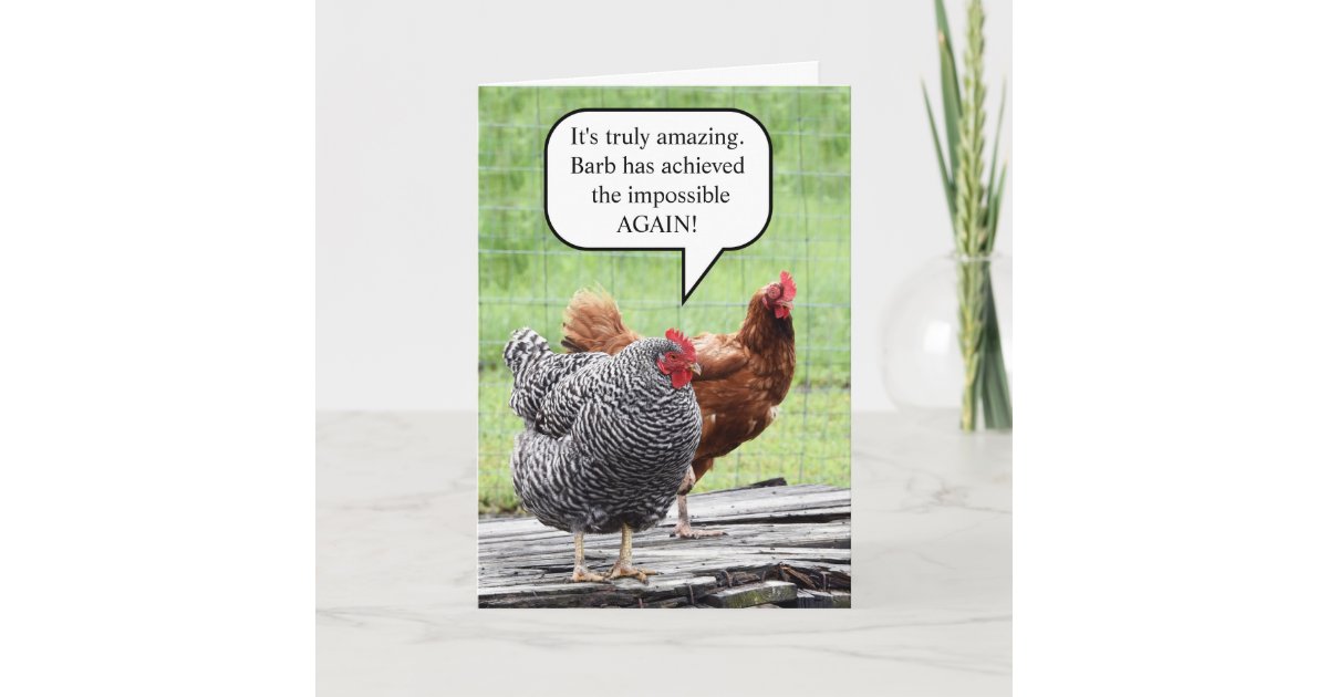 Carte Humour De Joyeux Anniversaire De Deux Poules Zazzle Ch