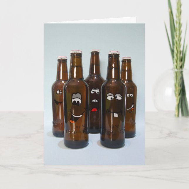 Carte Humour de la bière d'anniversaire (Devant)