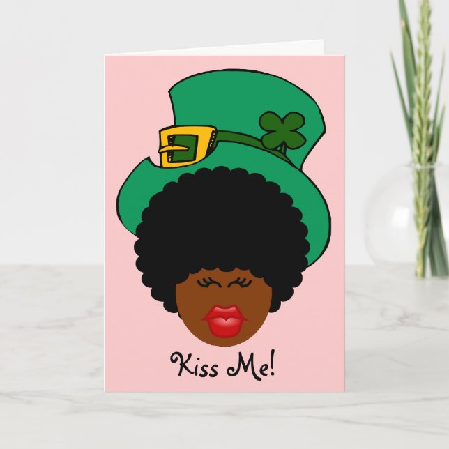 Carte Humour de la Saint Patrick : Embrasse-moi. Je suis (Devant)