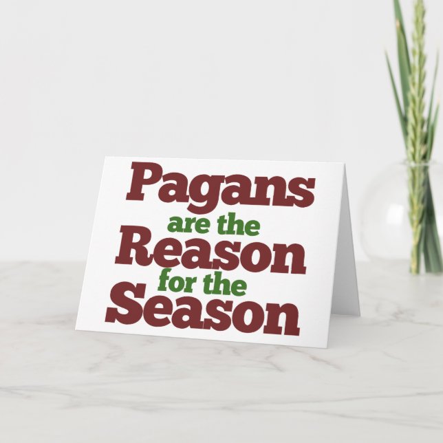 Carte Humour de la saison des fêtes de Pagans (Devant)