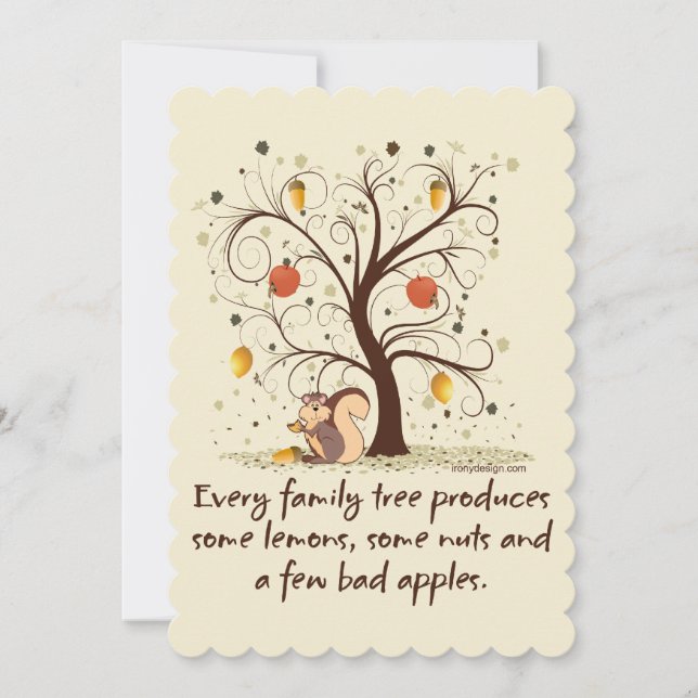 Carte Humour de l'arbre généalogique (Devant)