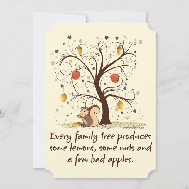 Carte Humour de l'arbre généalogique (Devant)