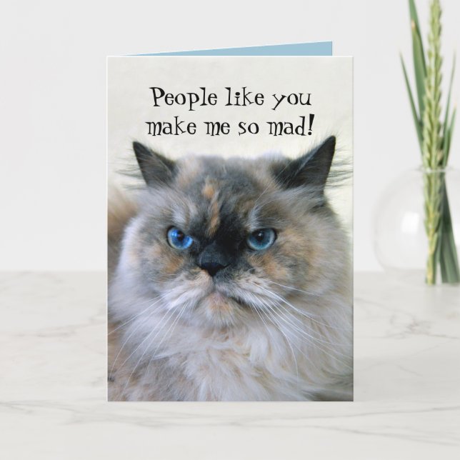 Carte Humour de l'Himalaya de chat persan de joyeux (Devant)