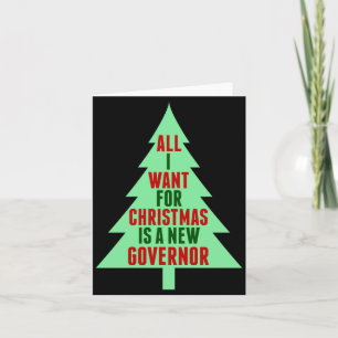 Carte Humour de Noël anti-gouverneur politique drôle