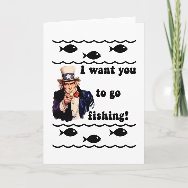 Carte Humour de pêche amusant (Devant)