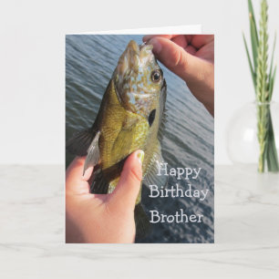 Carte Humour de pêche Frère Anniversaire Pêcheur