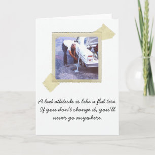 Carte Humour de pneus plats