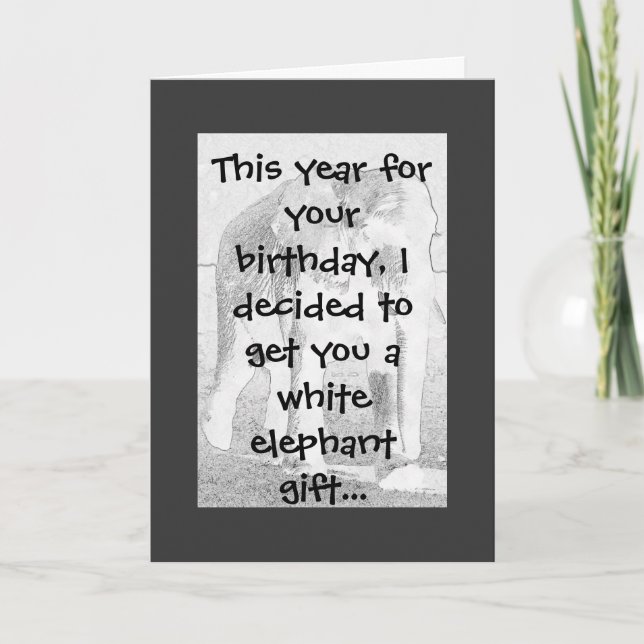 Carte Humour d'éléphant (Devant)