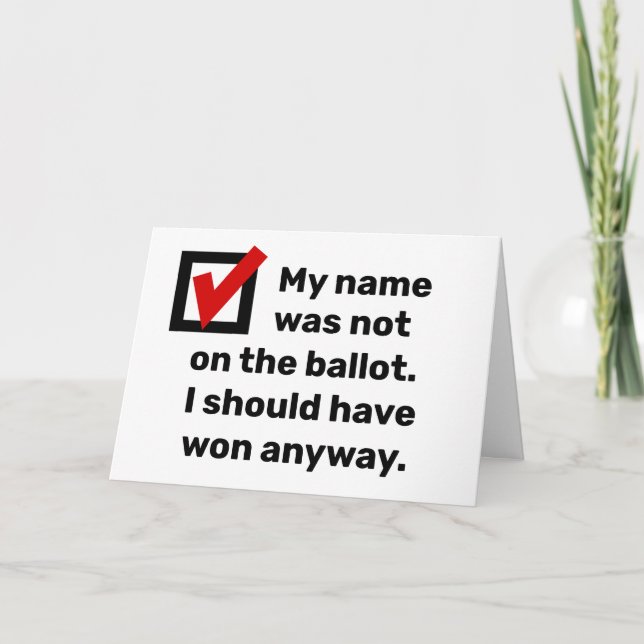 Carte Humour des élections 2024 (Devant)