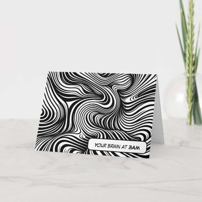 Carte Humour Dizzy Kaleidoscope Insomnia (Devant)