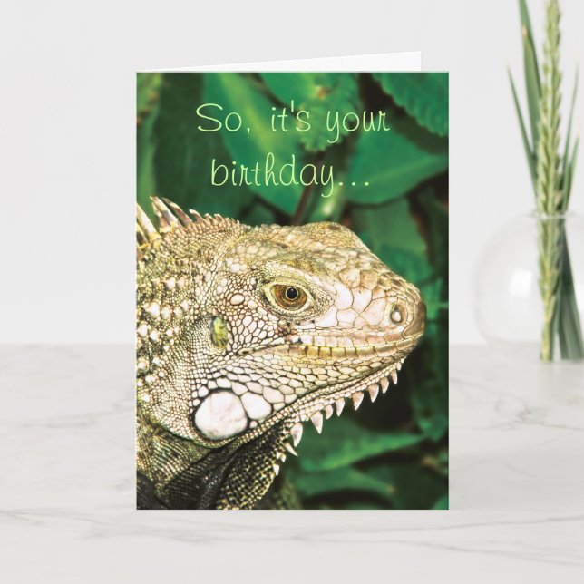 Carte Humour drôle animal d'anniversaire (Devant)