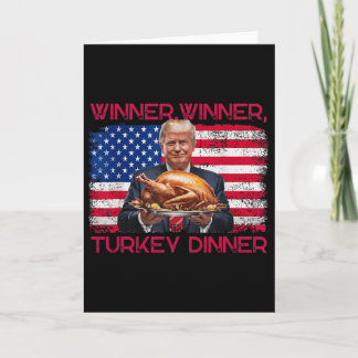 Carte Humour Drôle Trump Gagnant Gagnant Dîner de dinde 