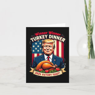 Carte Humour Drôle Trump Gagnant Gagnant Dîner de dinde 
