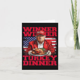 Carte Humour Drôle Trump Gagnant Gagnant Dîner de dinde 