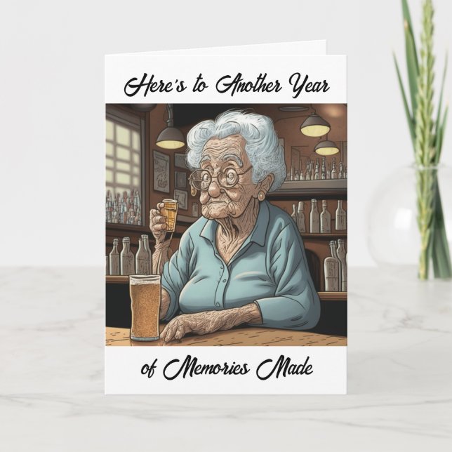 Carte Humour du vieillissement | Anniversaire de la viei (Devant)