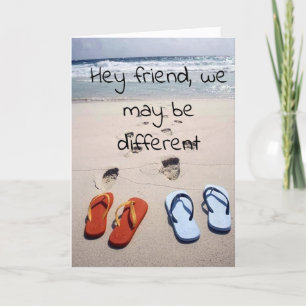 Carte Humour FLIP-FLOP AMI SUR VOTRE ***30ème*** ANNIVER