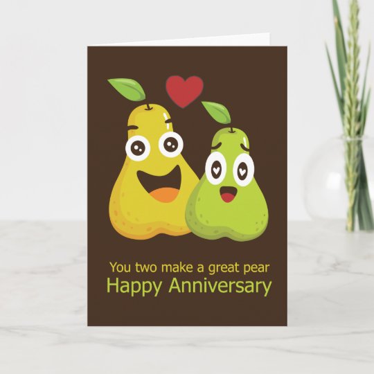 Carte Humour Heureux De Poire D Anniversaire De Mariage Zazzle Ch