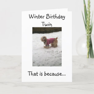 CARTE HUMOUR HOT TWINS=SALONS D'ANNIVERSAIRE D'HIVER
