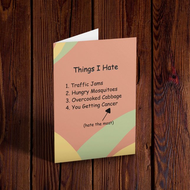 Carte Humour léger de soutien au cancer (Créateur téléchargé)