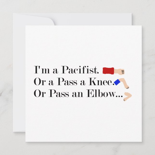 Carte Humour pacifiste mixed martial art (Devant)