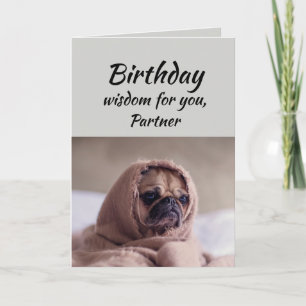 Carte Humour partenaire Anniversaire Sagesse Mignonne Ca