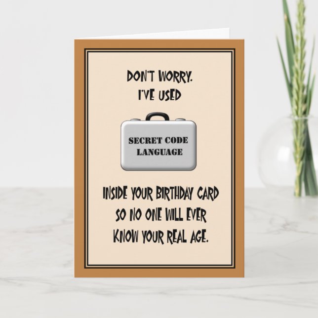 Carte Humour secret 60e anniversaire (Devant)