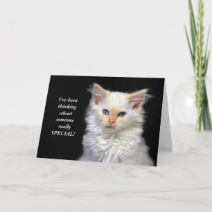 Carte Humour siamois d'anniversaire de chaton