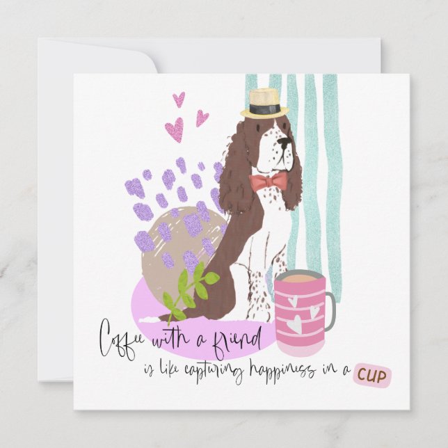 Carte Humour Springer Spaniel Citation Toute Occasion (Devant)