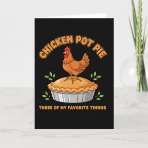 Carte Humour sur la tourte au poulet amateur de poulet d