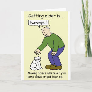 Carte Humour vieillissant pour lui Caricature.