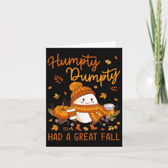 Carte Humpty Dumpty Had A Great Fall Thanksgiving Autumn (Devant)