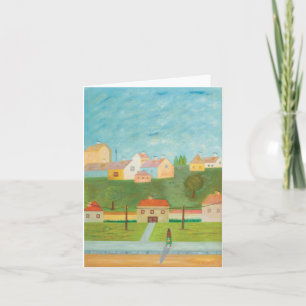 Carte Hungarian Village Scene Note Card