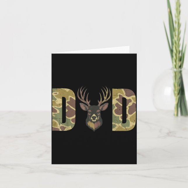 Carte Hunting Dad Camo Deer Hunting Gift From Son Daught (Devant)