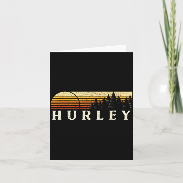 Carte Hurley, Ky Vintage Sunset Retro  (Devant)