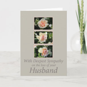 Carte Husband loss Rose sympathy Card