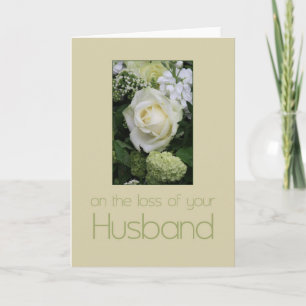 Carte Husband loss Rose sympathy Card