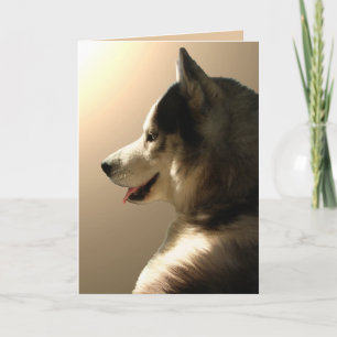 Carte Husky Carte Malamute Alaskan Personnalisée