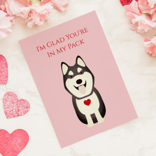Carte Husky, Chien Valentine, Saint Valentin