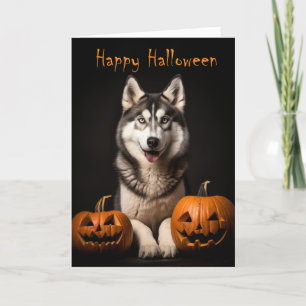 Carte Husky Halloween