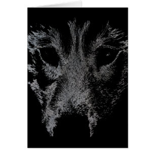 Carte Husky Sibérienne Malamute Wolf Dog Card