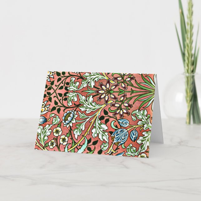 Carte Hyacinth, motif populaire par William Morris (Devant)