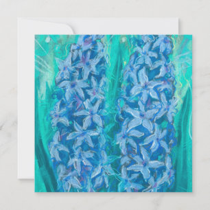 Carte Hyacinths splower Cadeau de Pâques peinture floral