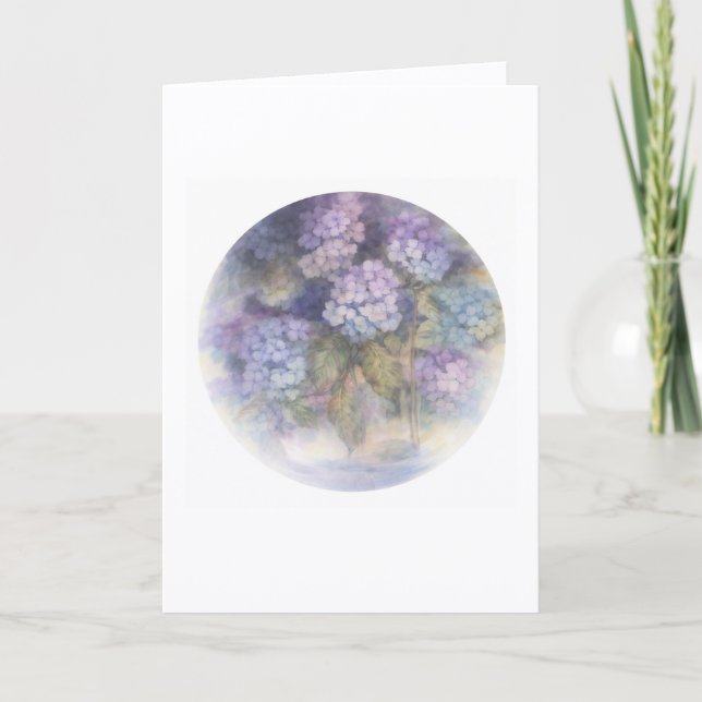 Carte Hydrangea Note Card | Soft Floral Blank Card (Devant)