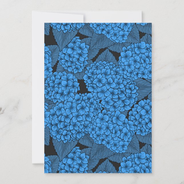 Carte Hydrangée bleue (Devant)