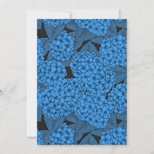 Carte Hydrangée bleue