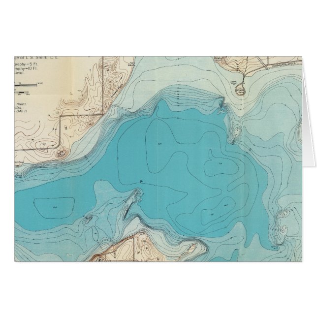 Carte hydrographique Lac Mendota (Devant horizontal)
