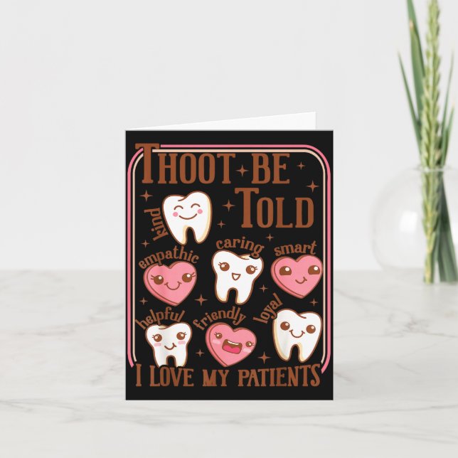 Carte Hygiéniste Dentaire Saint-Valentin Équipe De Denti (Devant)