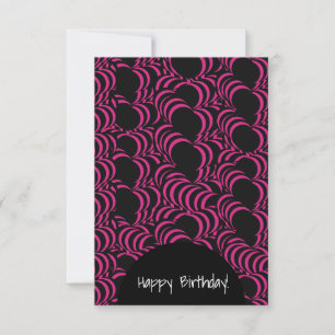 Carte Hypnotique violet vert Joyeux Anniversaire Toute O