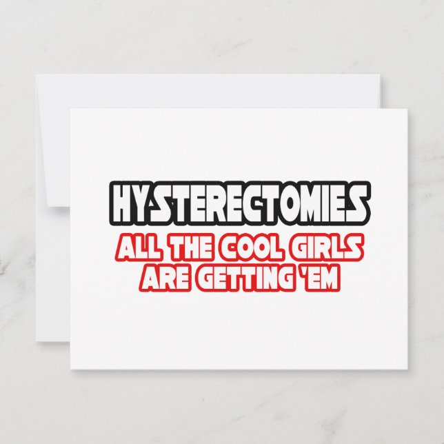 Carte Hystérectomies...Filles Cool (Devant)